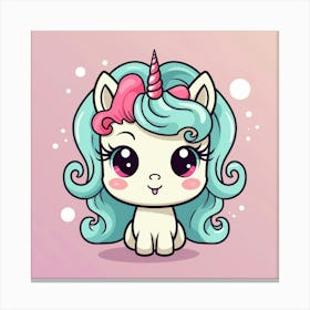 Kawaii Unicorn 38 Canvas Print