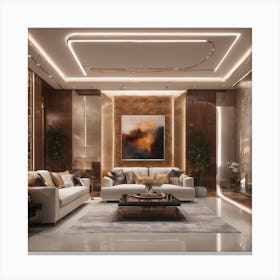 Modern Living Room Canvas Print