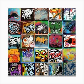 Graffiti Collage 4 Canvas Print