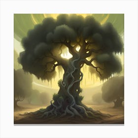 Sun drenched tree Canvas Print