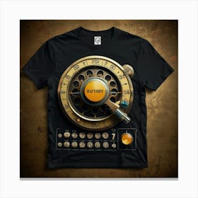 Default Retro Rotary Dial Tshirt 2 Canvas Print