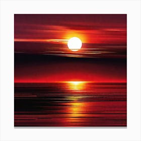 Sunset Over The Ocean 29 Canvas Print