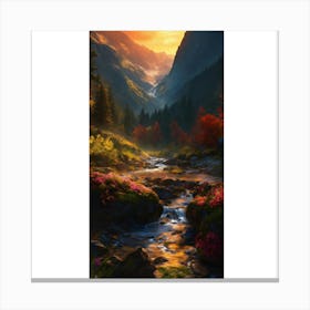 Sunset In The Mountains 22 Canvas Print