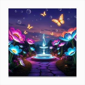 Garden At Night Canvas Print