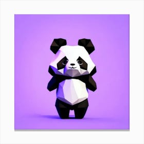 Low Poly Panda Low Poly Creatures Canvas Print