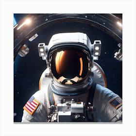 Astronaut In Space 3 Canvas Print