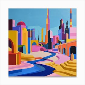 Abstract Travel Collection Dubai Uae 4 Canvas Print