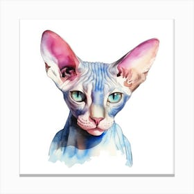 Sphynx Standard Cat Portrait 3 Canvas Print