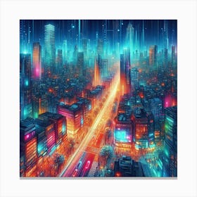 Futuristic City Canvas Print