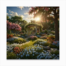 Garden In The Sun 2 Canvas Print