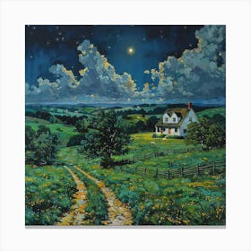 Night On The Farm Canvas Print