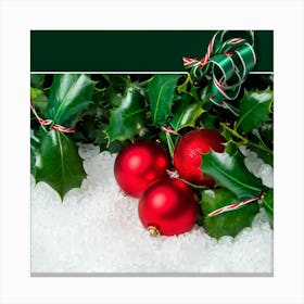 Holly Wreath Canvas Print