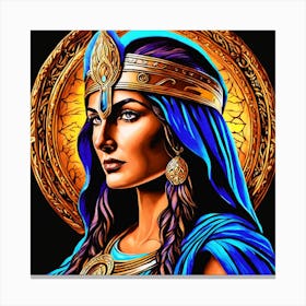Athena Portrait Painting (2) Canvas Print