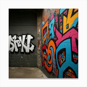 Graffiti Wall Canvas Print