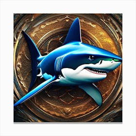 Shark In The Sea Canvas Print