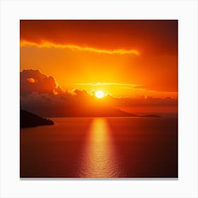 Sunset Over The Sea 3 Canvas Print