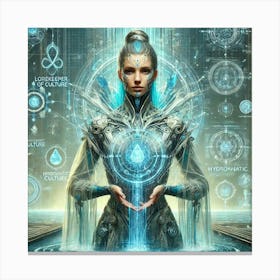 A High Tech, Sci Fi Portrayal Of The Lorekeeper Of Canvas Print