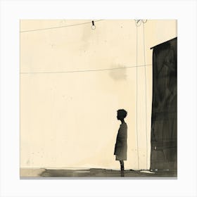 Boy In The Street Canvas Print