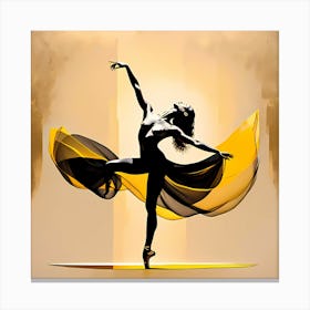 Ballerina Silhouette Canvas Print