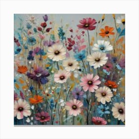 Flowers onthe white background Canvas Print