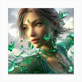 Emerald Girl Canvas Print