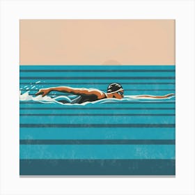 Swimming Art 3 Canvas Print