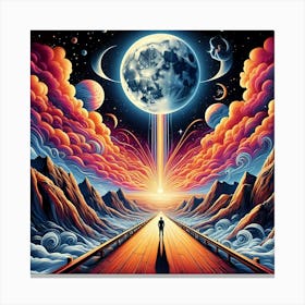 Road To The Moon Canvas Print