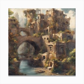 City By The River Canvas Print