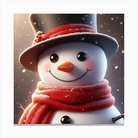 Snowman 3 Canvas Print