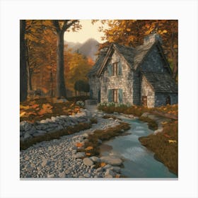 Cottage In The Woods 2 Canvas Print