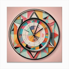 Triangle Geometric Clock Booble Marble Clock Frida Kahlo Clock Prismfold Clock Karma That Goes Around, Comes Around Circle Quote Clock Lucky Cat Clock (51) Canvas Print