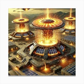 A Highly Detailed Science Fiction Illustration Sho 2 Canvas Print