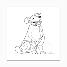Dog Drawing Canvas Print