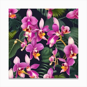 Tropical orchids 1 Canvas Print