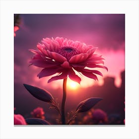 Sunset Flower Canvas Print