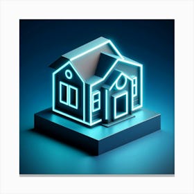 Neon House Canvas Print