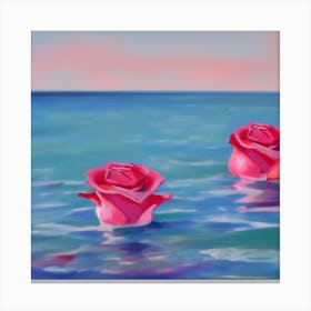 Roses In The Ocean Canvas Print