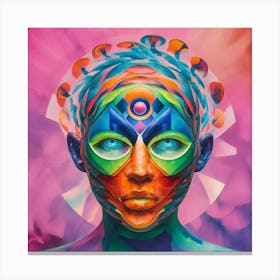 Psychedelic Woman Canvas Print