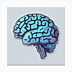 Brain Sticker 9 Canvas Print