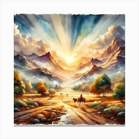 Sunset In The Mountains 23 Canvas Print