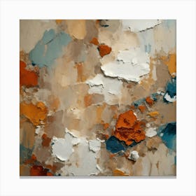 Palette Knife Painting Heavily Plaster In Textile Canvas Print