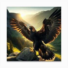 Eagle In Flight 1 Canvas Print