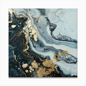 Black And Gold Abstract Painting 1 Canvas Print