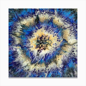 Blue Splash abstraction Canvas Print