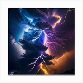 Lightning In The Sky 15 Canvas Print