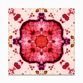 Pink Watercolor Flower Pattern 4 Canvas Print