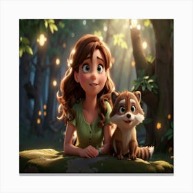 Little Disney girl Canvas Print