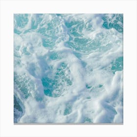 Blue Sea Foam Canvas Print