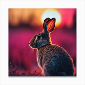 Hare at Sunset Canvas Print