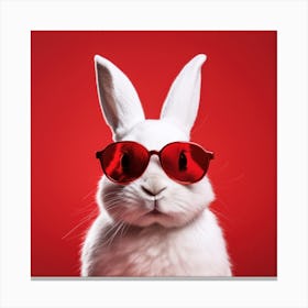 Rabbit In Sunglasses Canvas Print